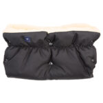 Zaffiro dabīgās vilnas cimdi ratiņiem MELNI