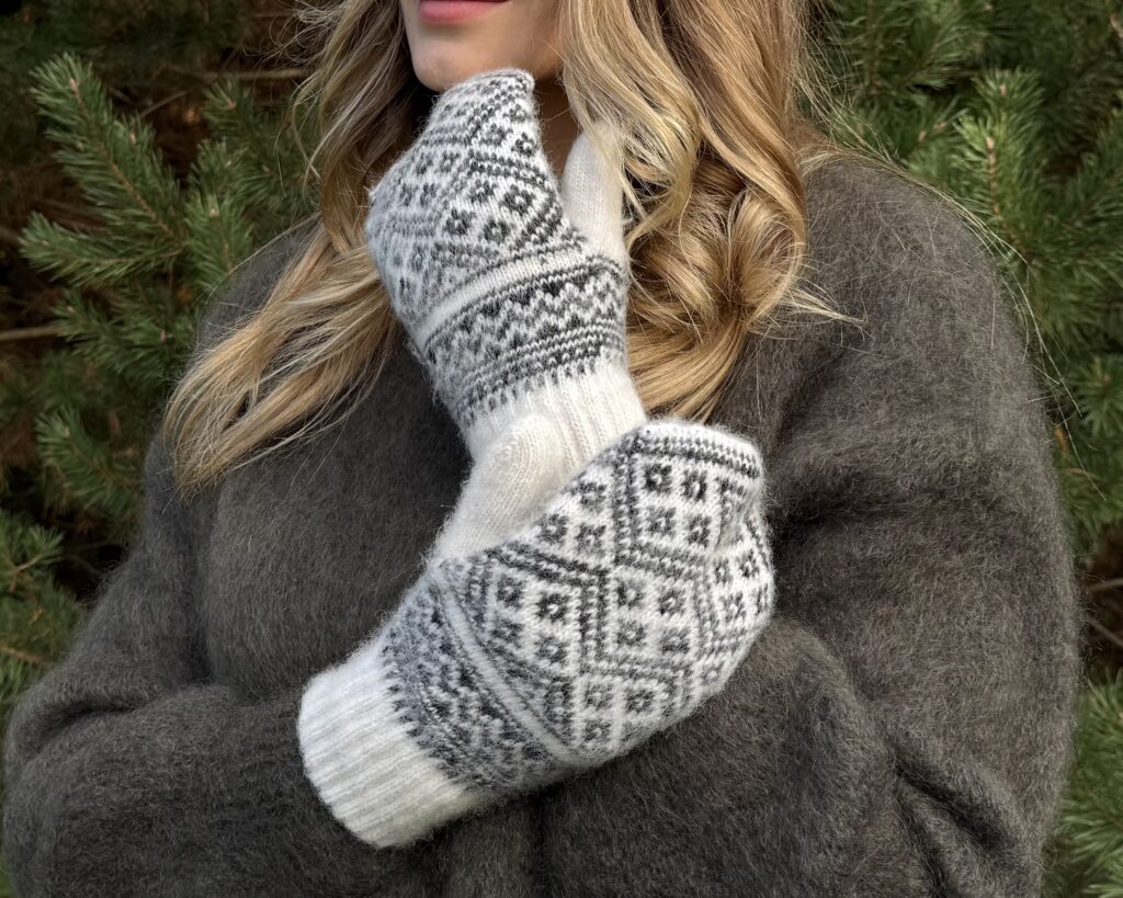 Sieviešu merino vilnas cimdi HOARFROST