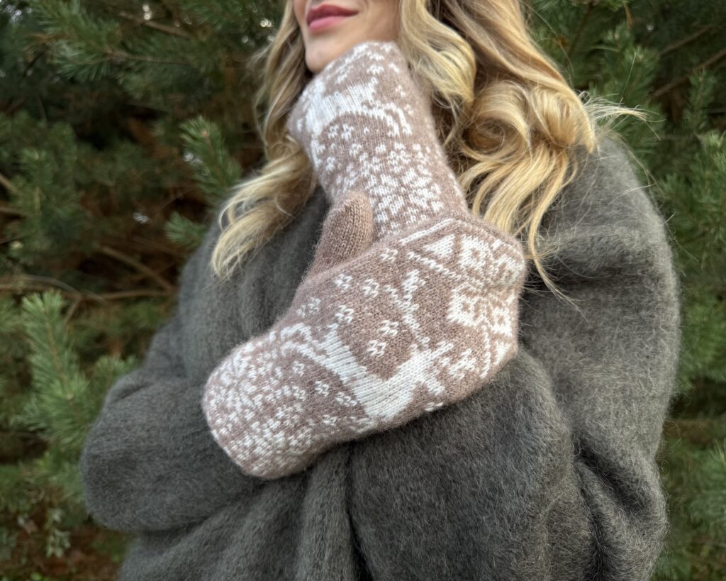 Sieviešu merino vilnas cimdi RED DEER