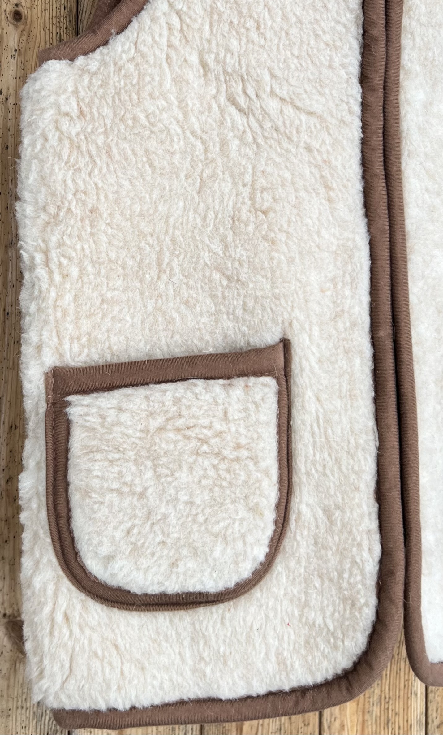 Merino vilnas brūna veste 'UNISEX'