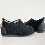 WoolLando pelēki melni dabīgas vilnas aitādas zābaki