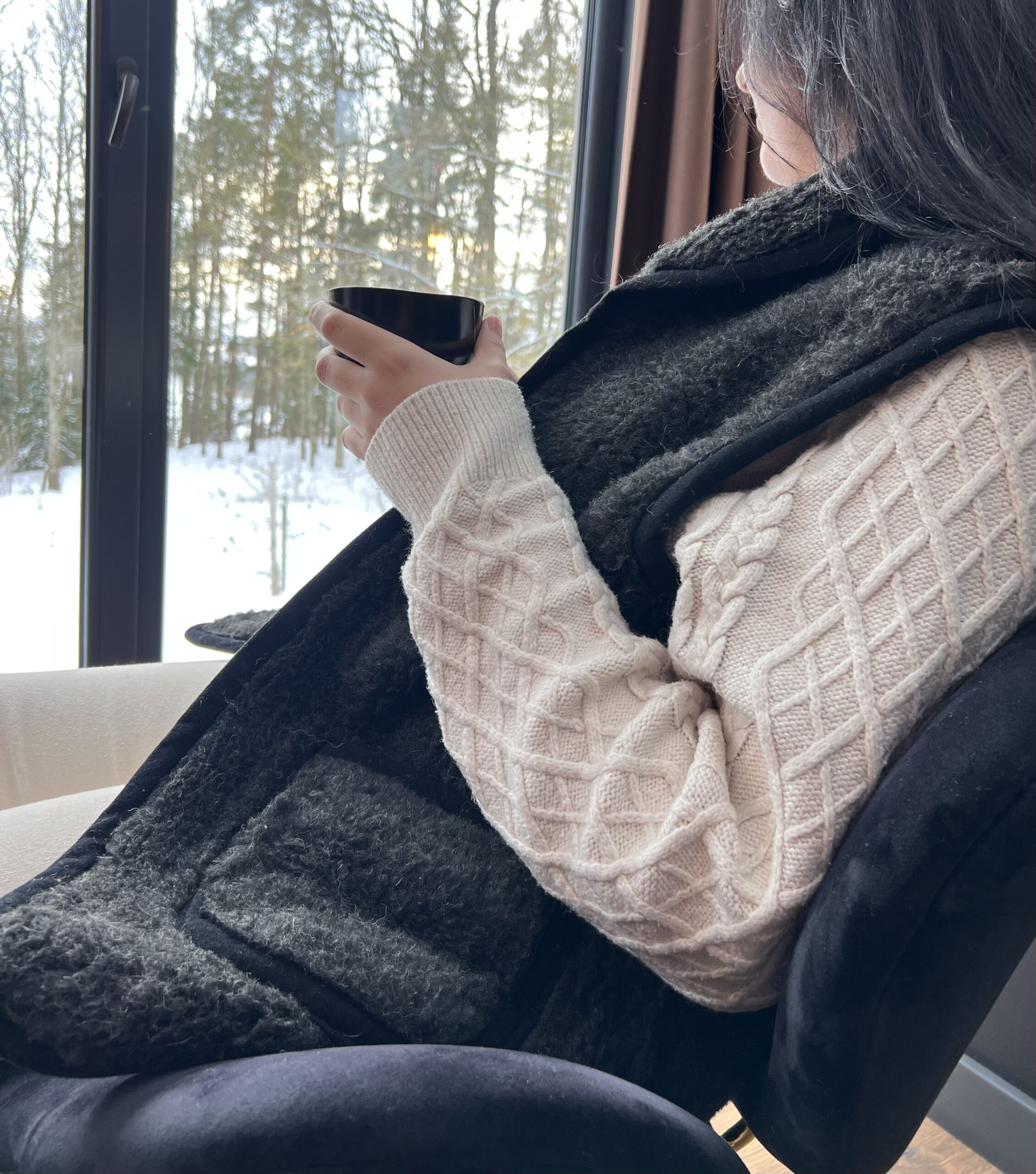 Merino vilnas veste tumši pelēka 'UNISEX'