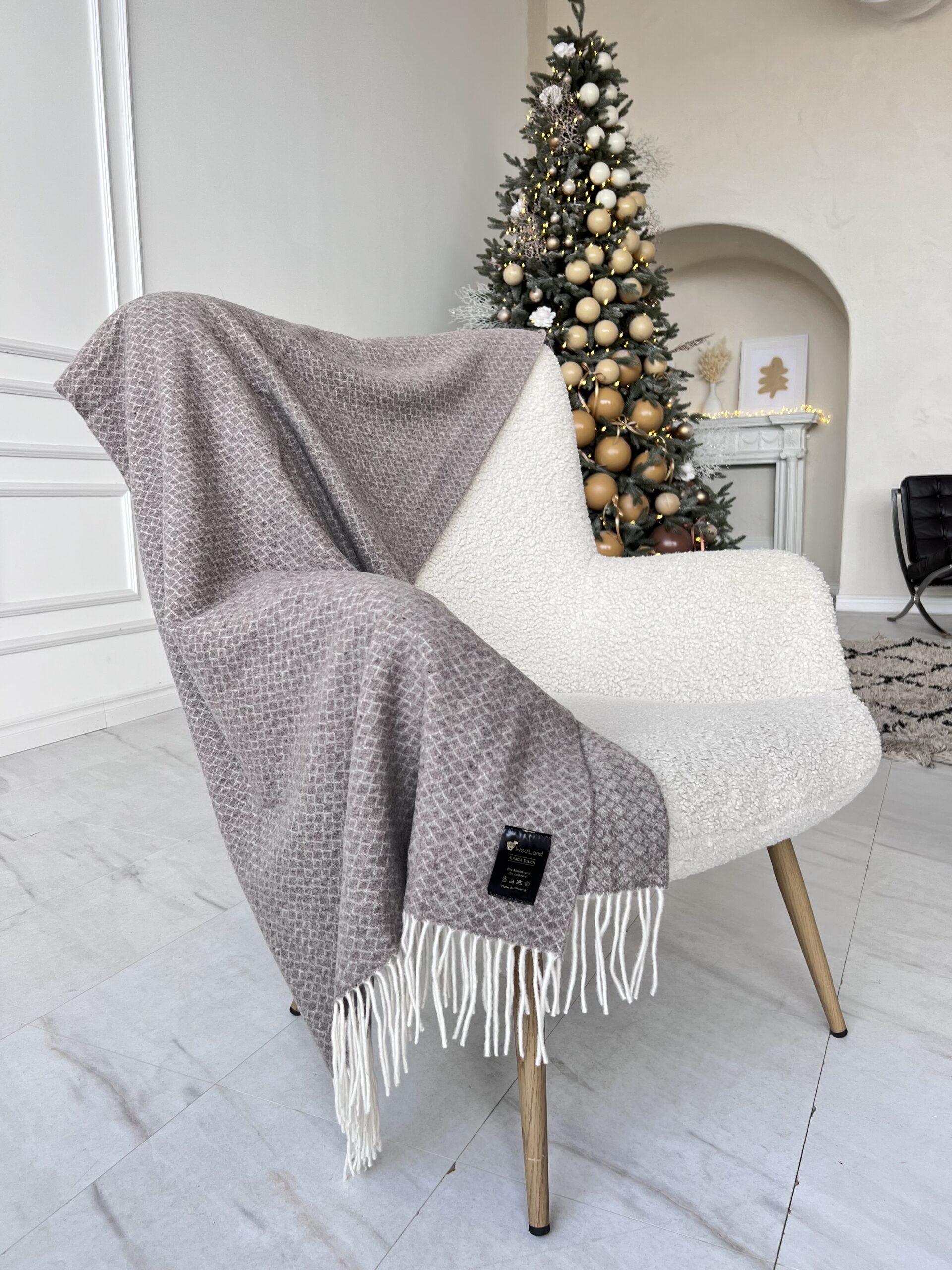 WOOLLAND Alpaca Touch Soft Luxury pleds ar kašmira piedevu 140x200