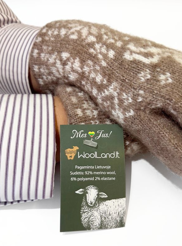 Sieviešu merino vilnas cimdi FAWN