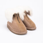 WoolLando sieviešu īstas kažokādas zābaki ar rāvējslēdzēju