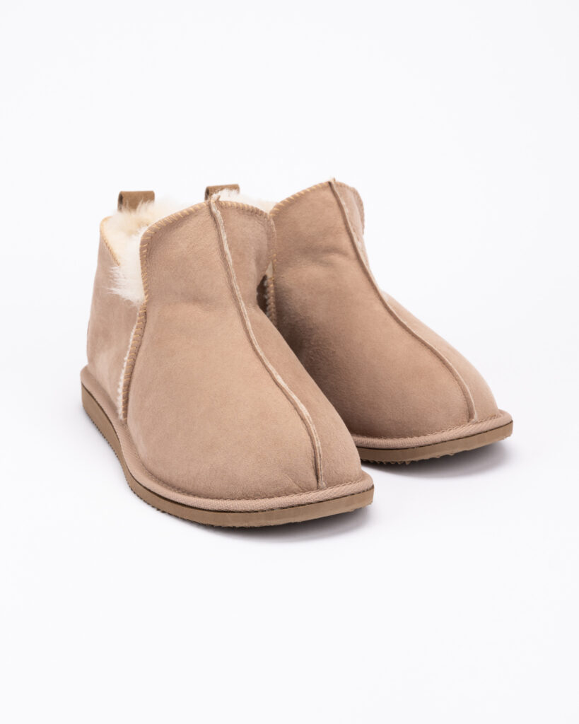 WoolLando īstas kažokādas zamšādas brūni zābaki 'UNISEX'