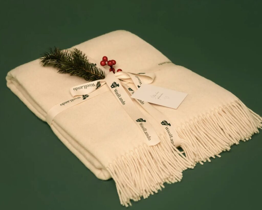 WoolLando 100% JAUNZĒLANDES vilnas luksusa sega BALTA