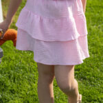 Muslina rozā kokvilnas svārki MAZAIS PUPIŅŠ