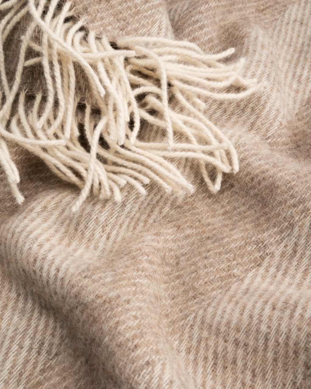 Woolland JAUNZĒLANDE Luksusa 100% vilnonis pledas SVIRAINĀS GAIŠI BRŪNAS