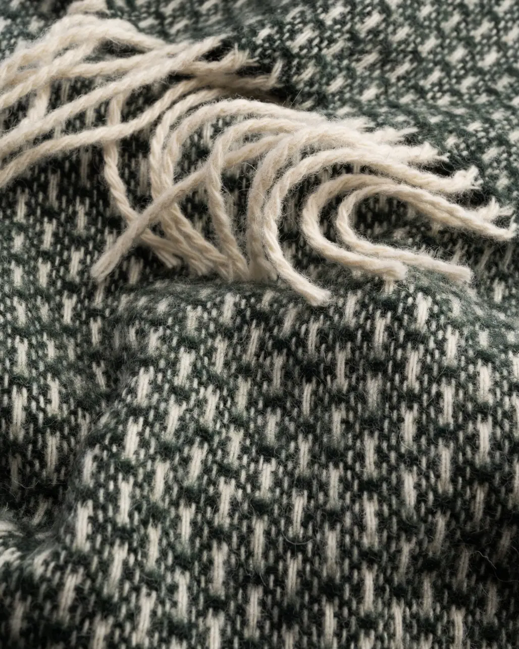 Woolland JAUNZĒLANDE Luksusa 100% vilnas sega AR RAKSTU ZAĻĀ KRĀSĀ