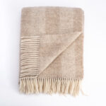 Woolland JAUNZĒLANDE Luksusa 100% vilnonis pledas SVIRAINĀS GAIŠI BRŪNAS