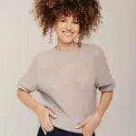 Sieviešu viegls un pūkains džemperis no mohēras vilnas MOON