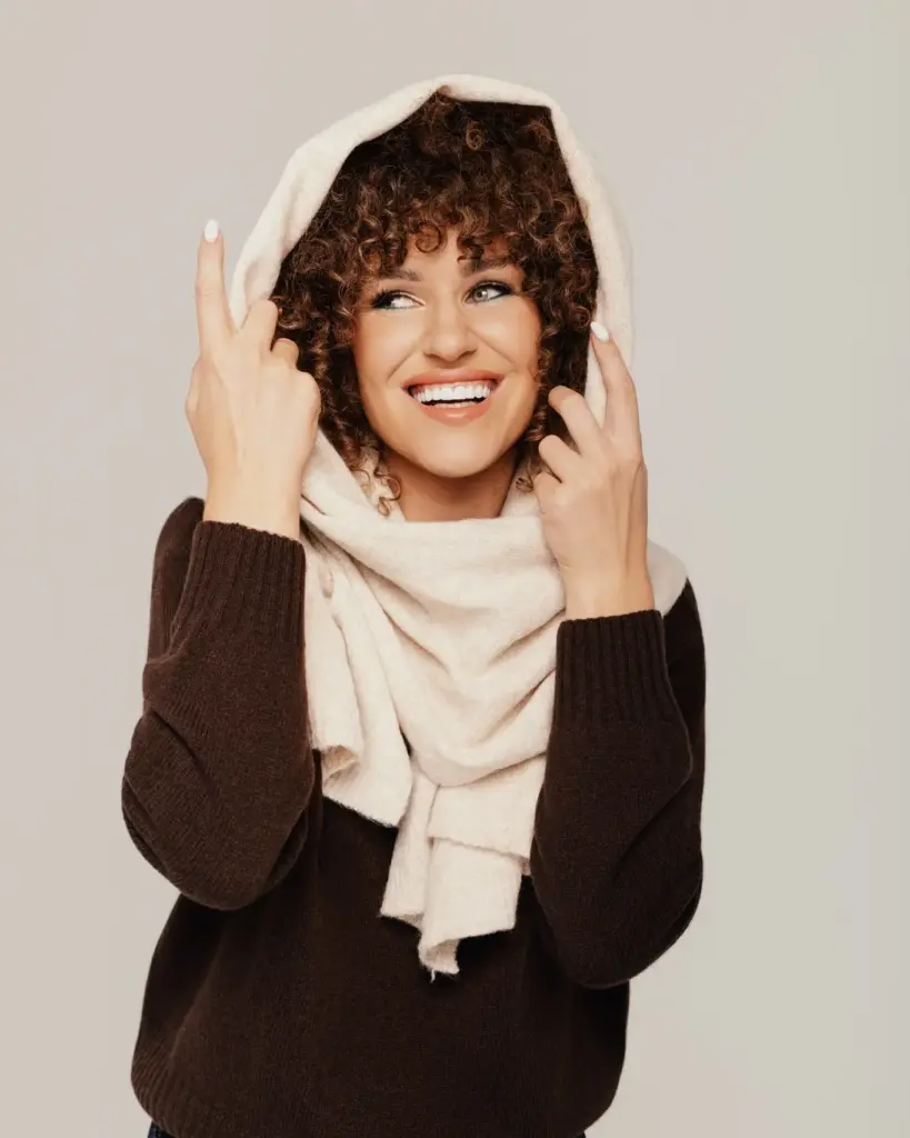 Silta šalle ar dabīgo vilnu PURE