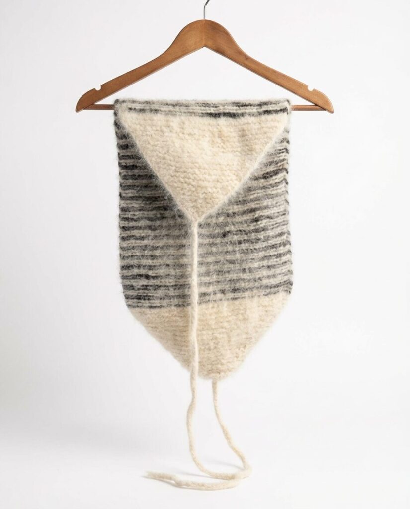 100% Sibīrijas Haskija suņu vilnas svītrainā jostas josta – WoolLando