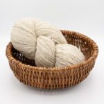50% suņa vilna / 50% aitu vilnas dzija 1 kg – WHITE MELANGE, WoolLando