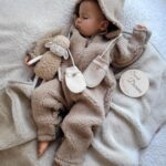 Bērnu brūnganais jēra vilnas kombinezons – Zaffiro