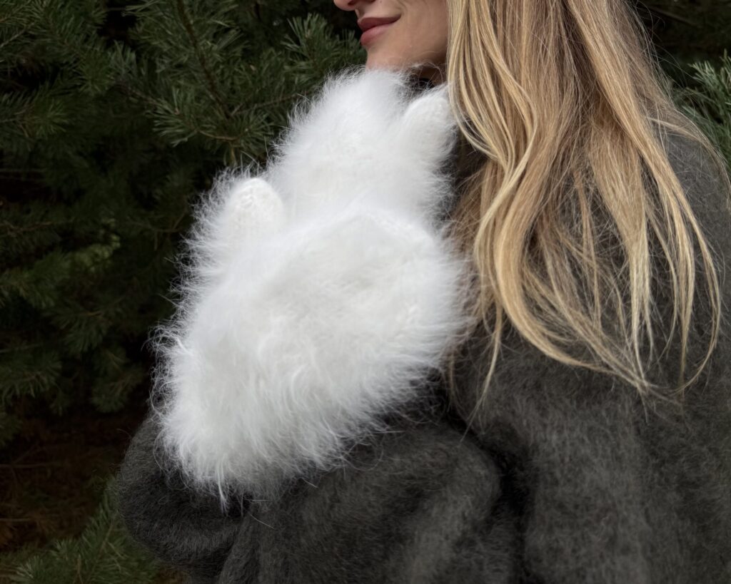 100% angorašķirnes truša vilnas PREMIUM cimdi – WoolLando