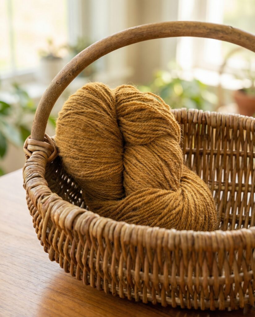 Aitu vilnas dzija 1 kg – MUSTARD BROWN, WoolLando