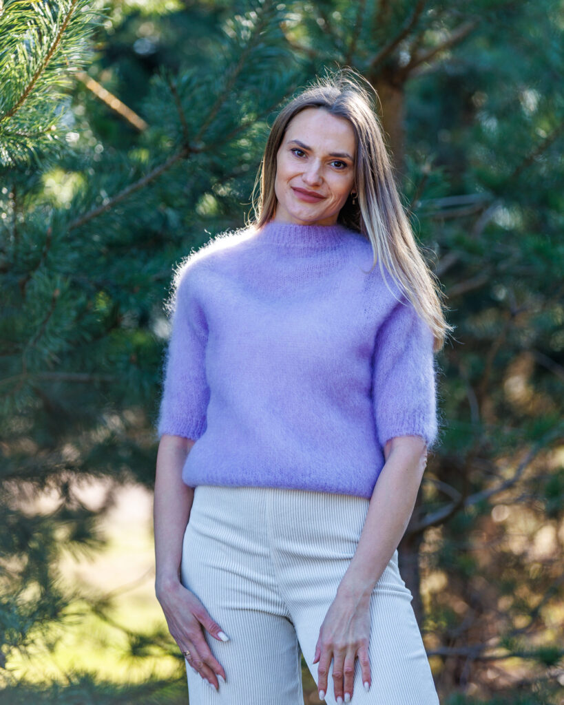 Bērnu moherasvilnas džemperis PURPLE