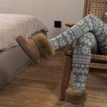 Sieviešu brūnās dabīgās kažokādas potītes zābaki SONA, WoolLando