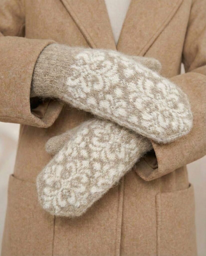 Sieviešu merīnovilnas dūraiņi SNOWFLAKE, WoolLando