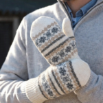 Vīriešu balti merīnovilnas dūraiņi WINTER, WoolLando