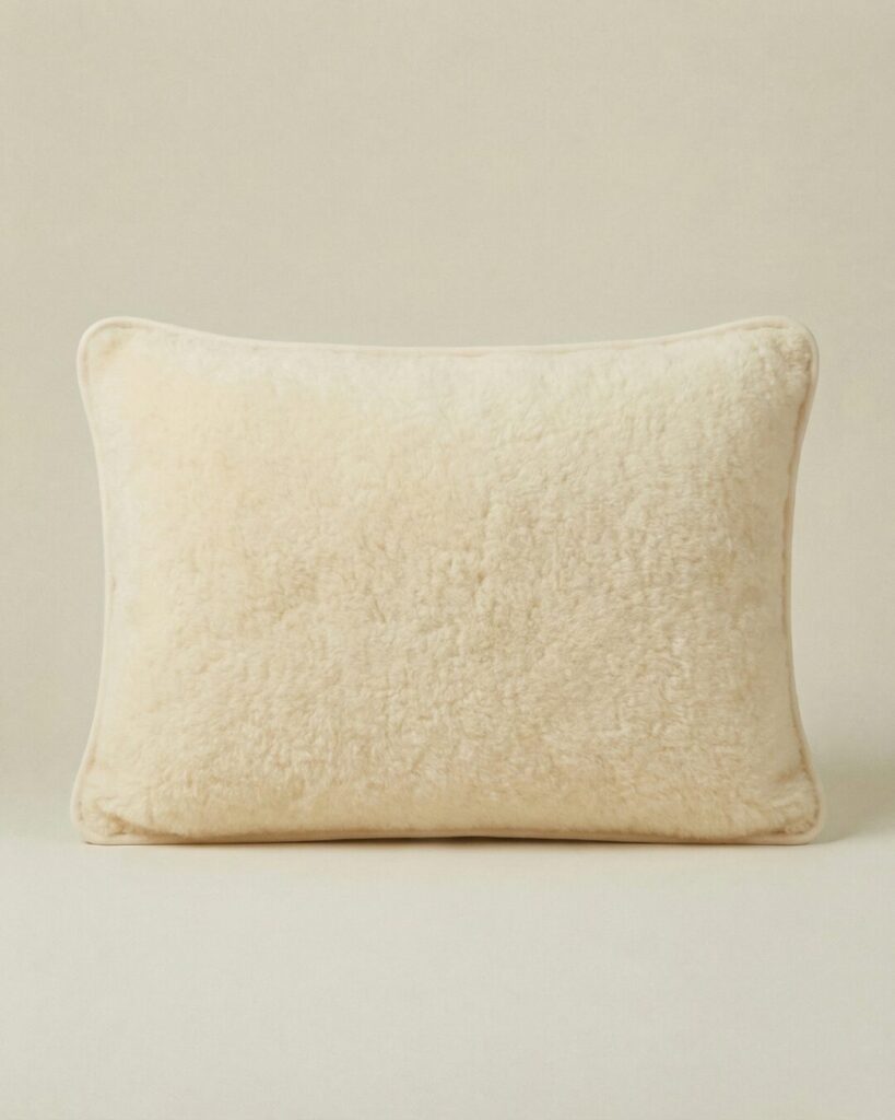 Baltais merino vilnas spilvens, WoolLando