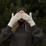 Sieviešu angorvilnas pirkstaiņi WHITE, WoolLando