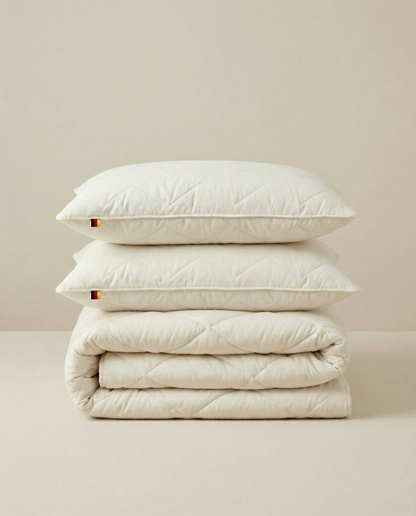 Mazgājamais aitas vilnas segas un spilvenu komplekts SUPERWASH 300 g/m²
