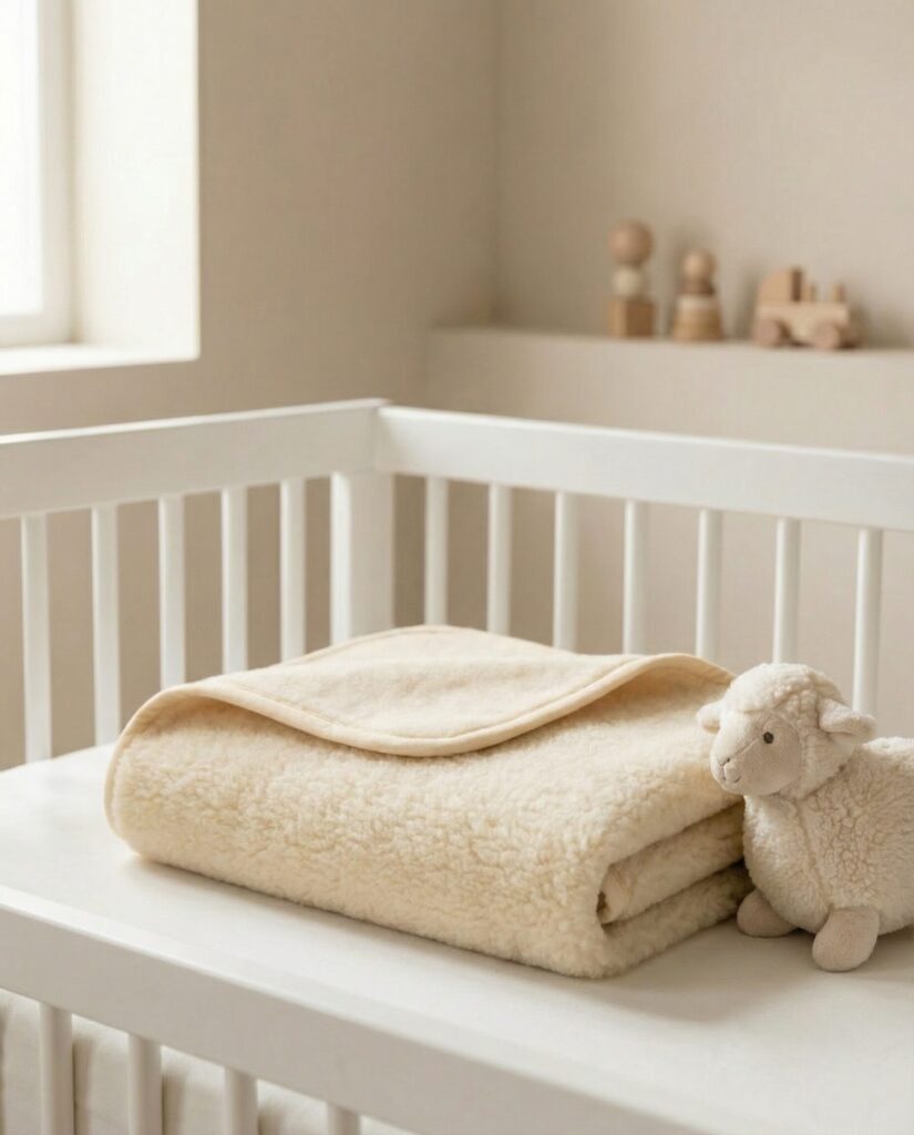 Bērnu 100% merīnovilnas viegls pārklājs-pleds, WoolLando