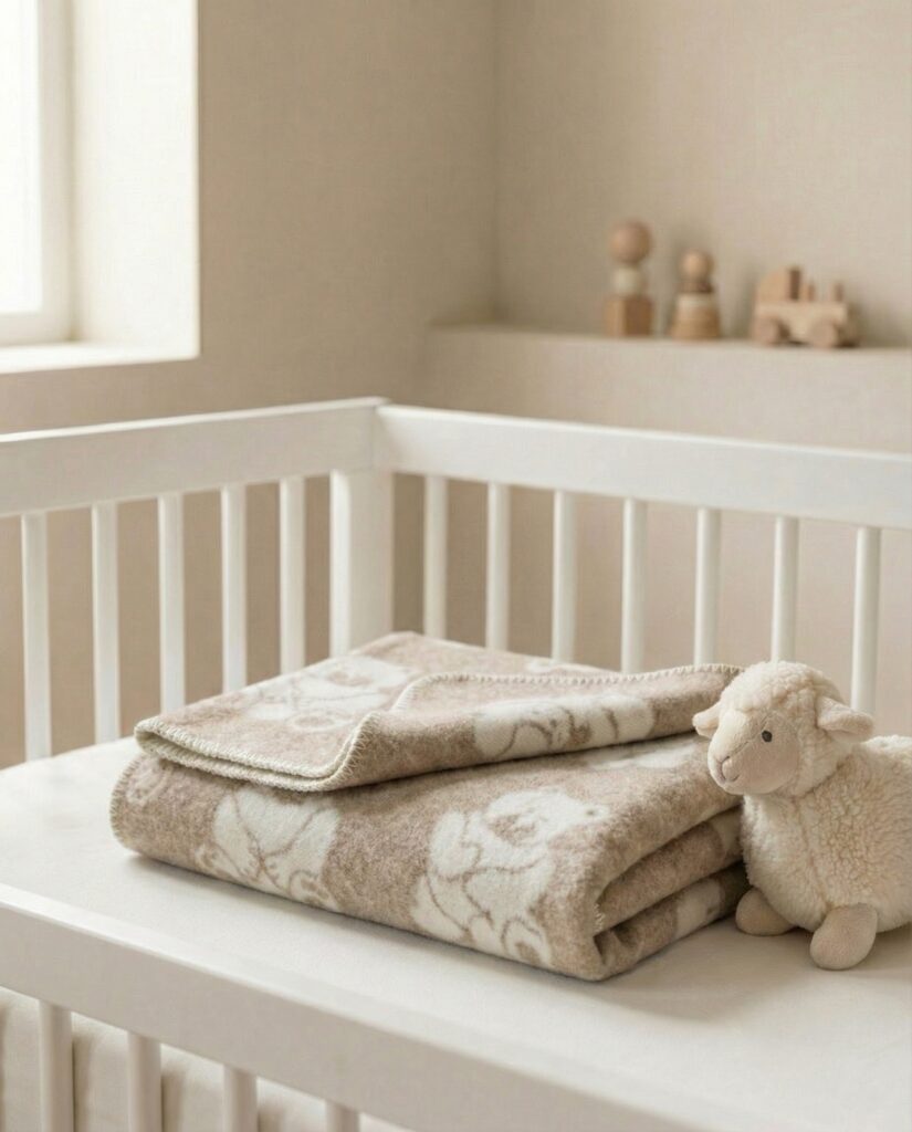 Bērnu brūnā vilnas sega TEDDY BEAR