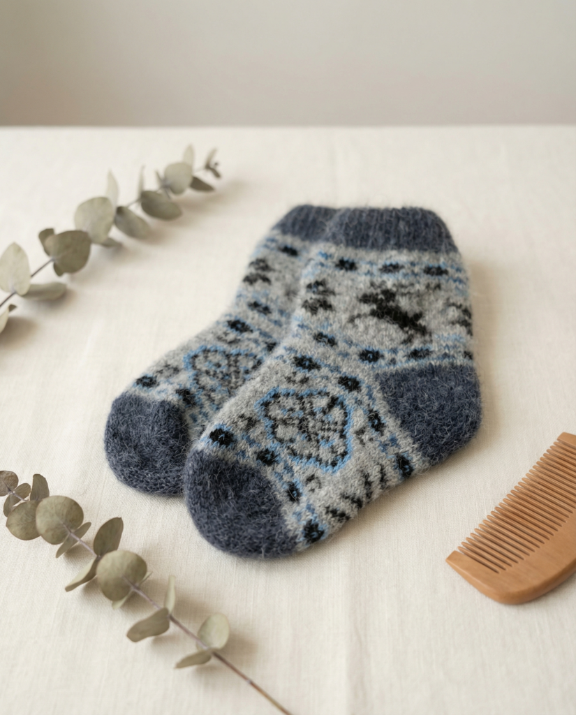 Bērnu merīnovilnas zeķes BLUE DEER, WoolLando