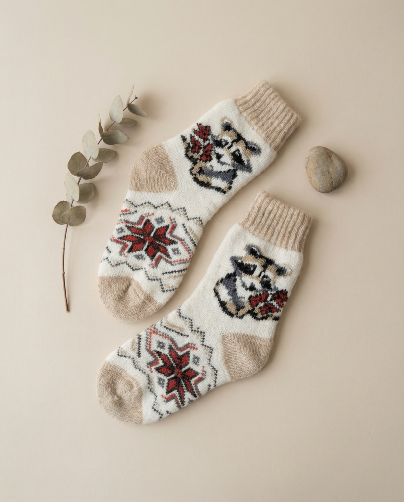 Bērnu merīnovilnas zeķes MEŠKĖNAS, WoolLando