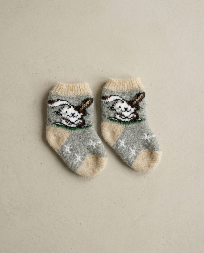 Bērnu merīnvilnas zeķes BRŪNAIS TRUSIS, WoolLando