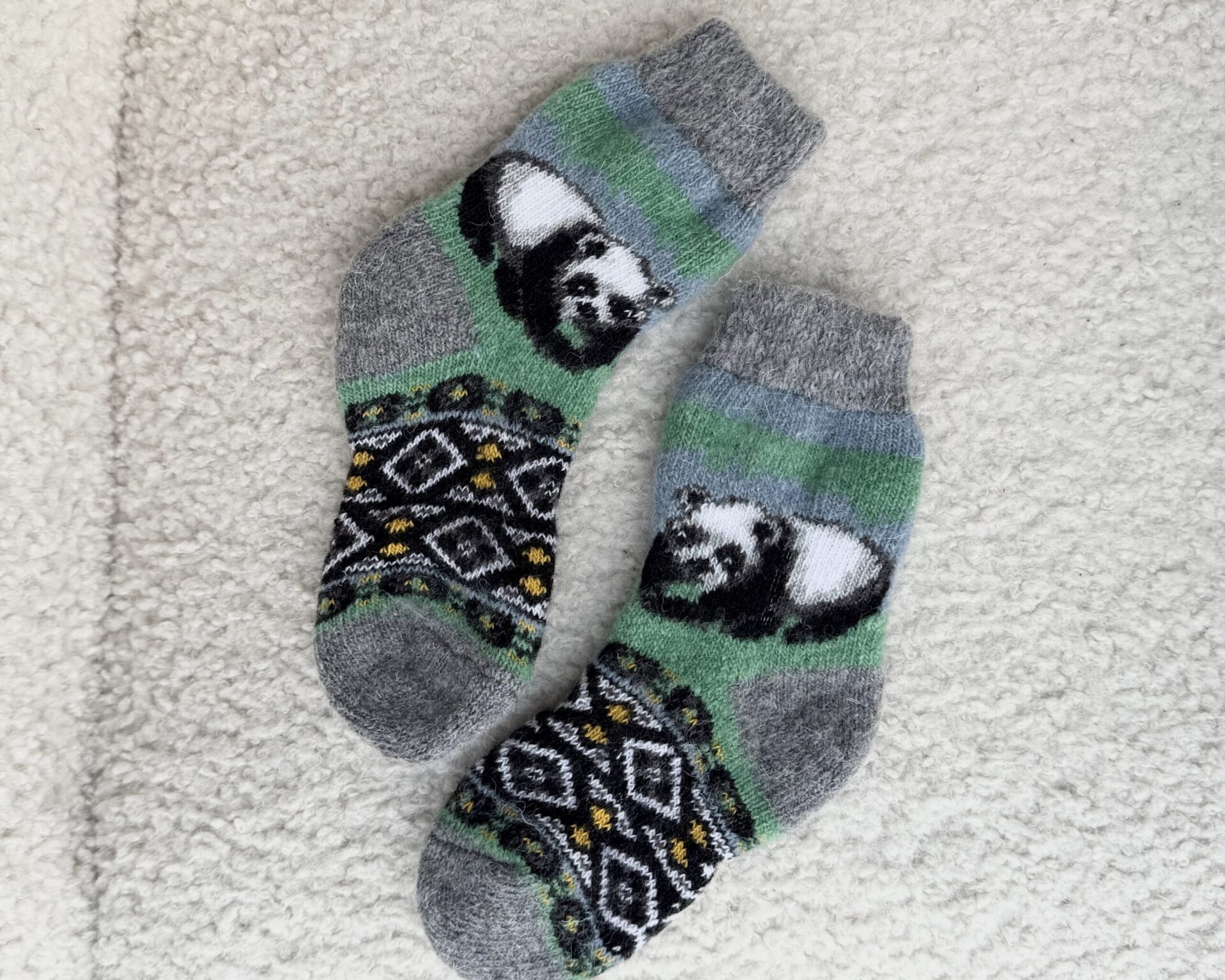 Bērnu merīnovilnas zeķes PANDUTĖ, WoolLando