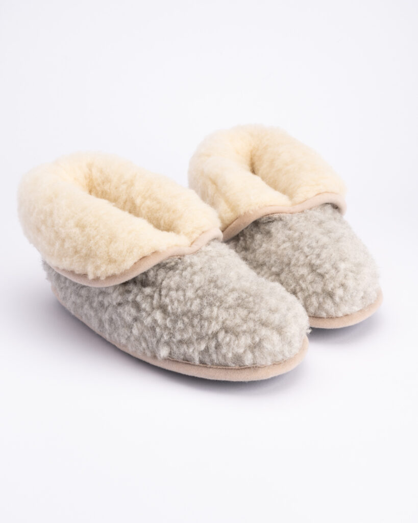 Merino vilnas zābaku čības GREY, WoolLando