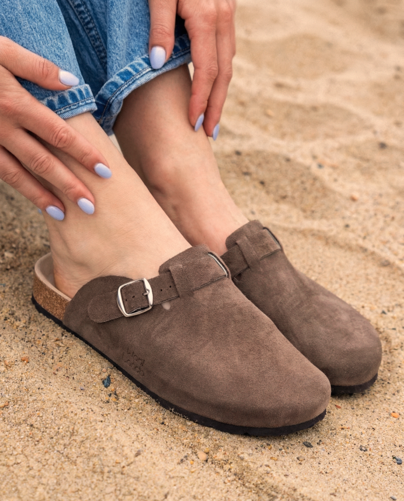 Brūnas dabīgās ādas čības / sandales, WoolLando UNISEX