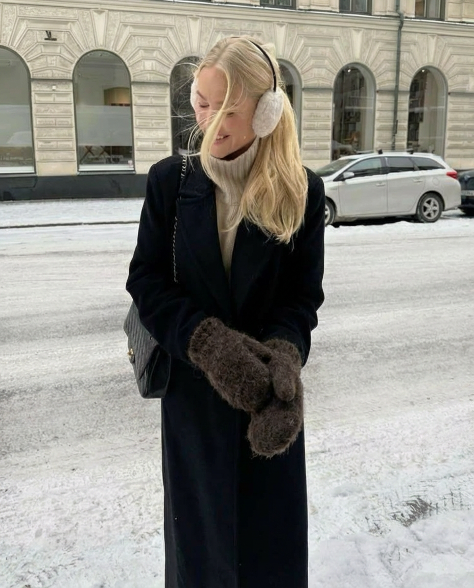 Tumši brūni 100% suņa vilnas dūraiņi 