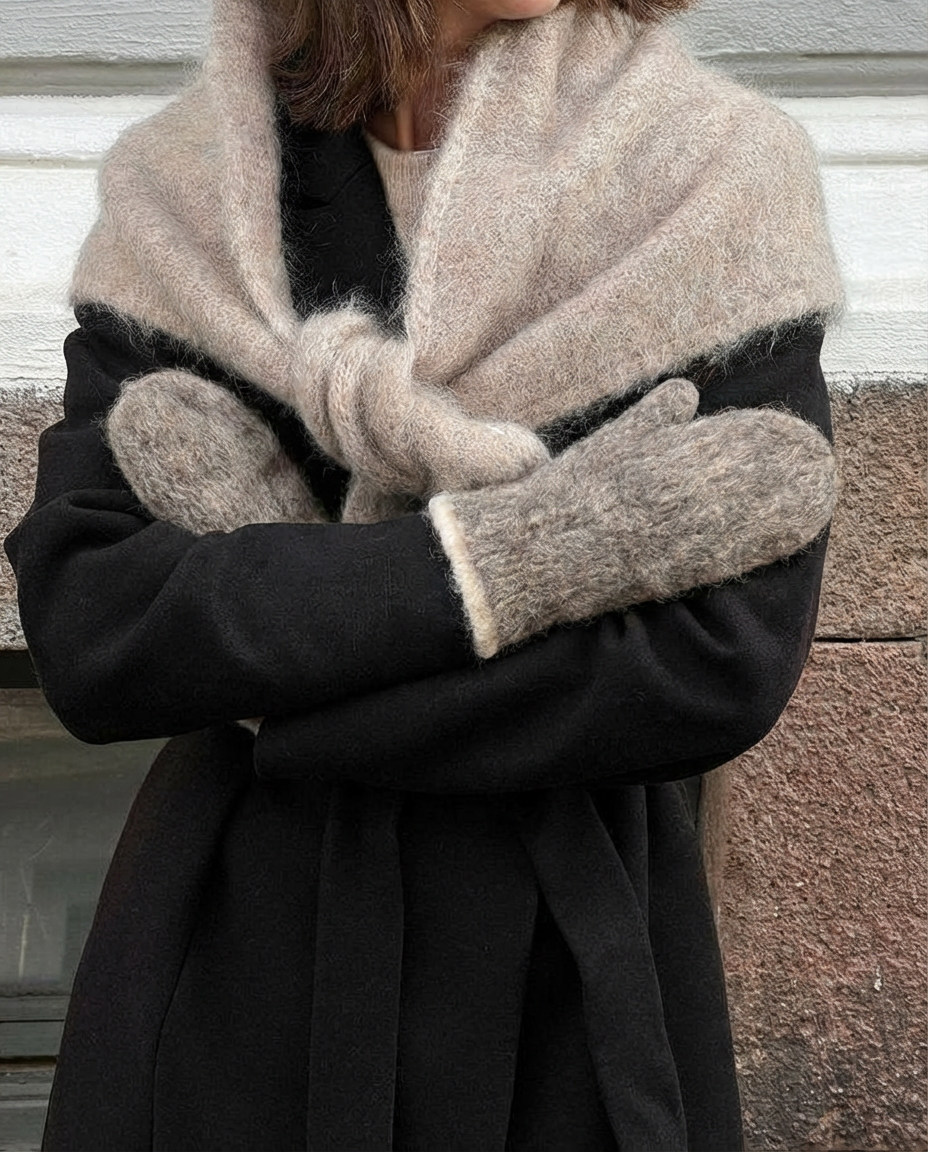 Brūni dūraiņi no 100% suņa vilnas, unisex – WoolLando