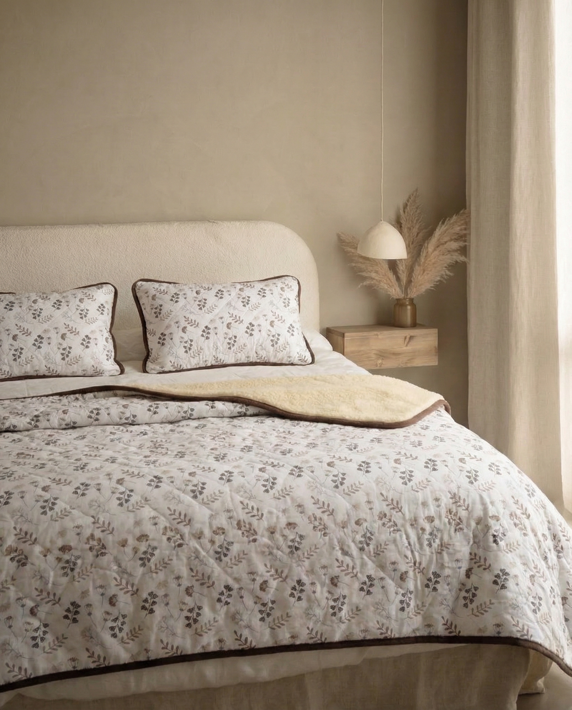 Siltais merīnovilnas gultas veļas komplekts PŪKĖ, WoolLando