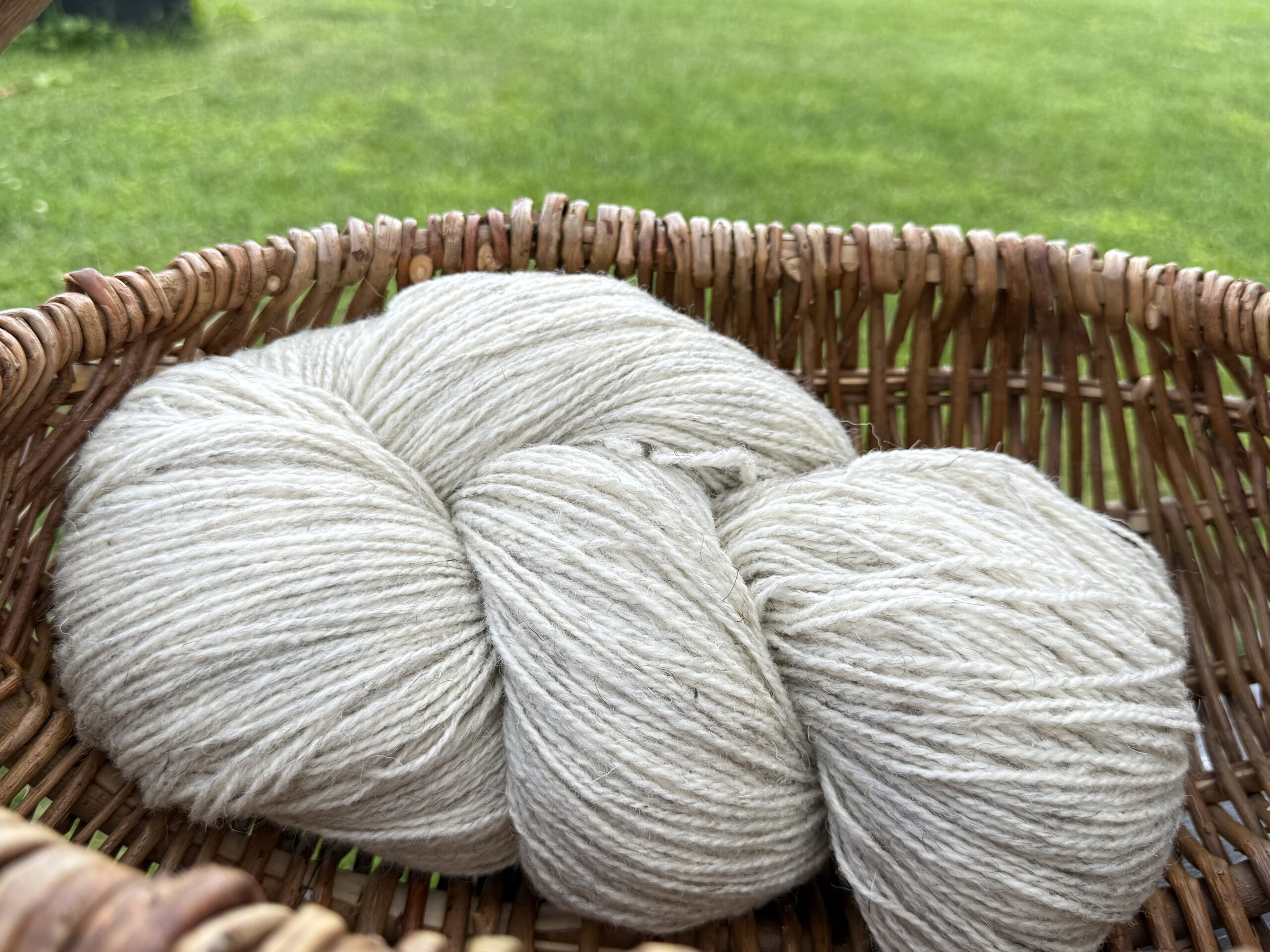 50% suņa vilna / 50% aitu vilnas dzija 1 kg – WHITE MELANGE, WoolLando
