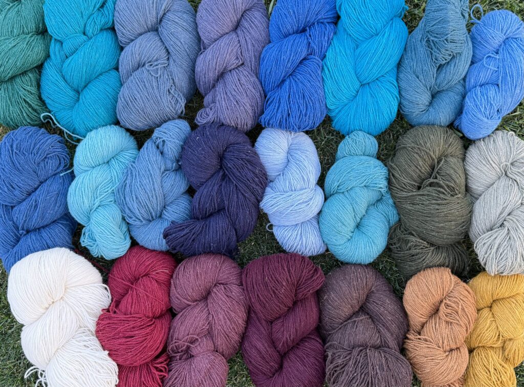 Krāsainas aitu vilnas dzijas komplekts 10 kg, WoolLando