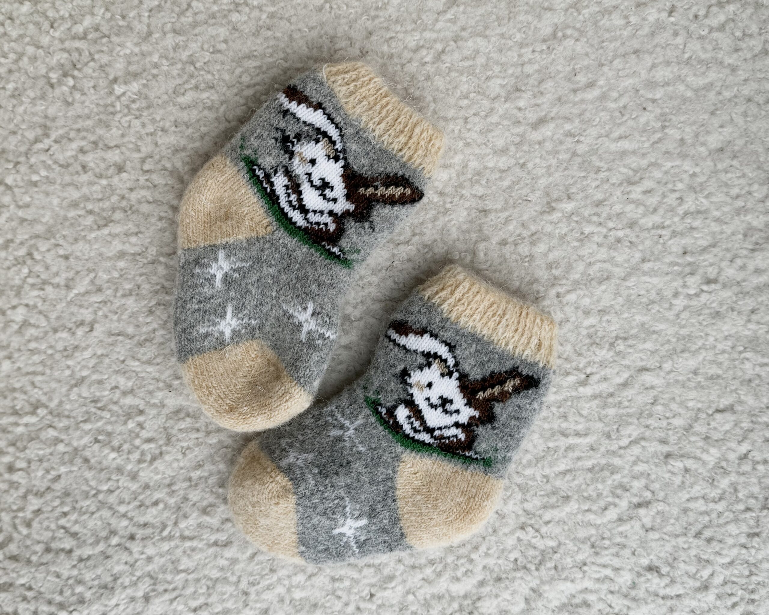 Bērnu merīnvilnas zeķes BRŪNAIS TRUSIS, WoolLando
