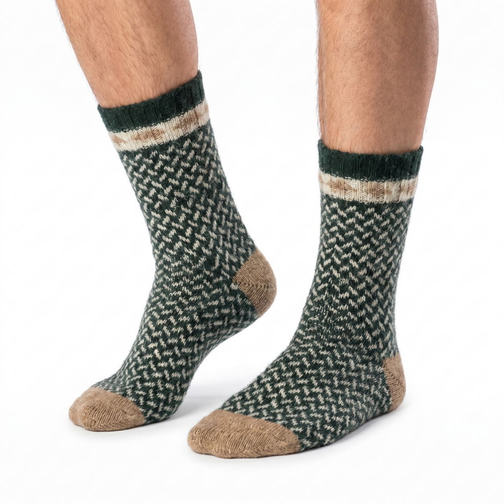 Merino vilnas zeķes GREEN FOX, WoolLando