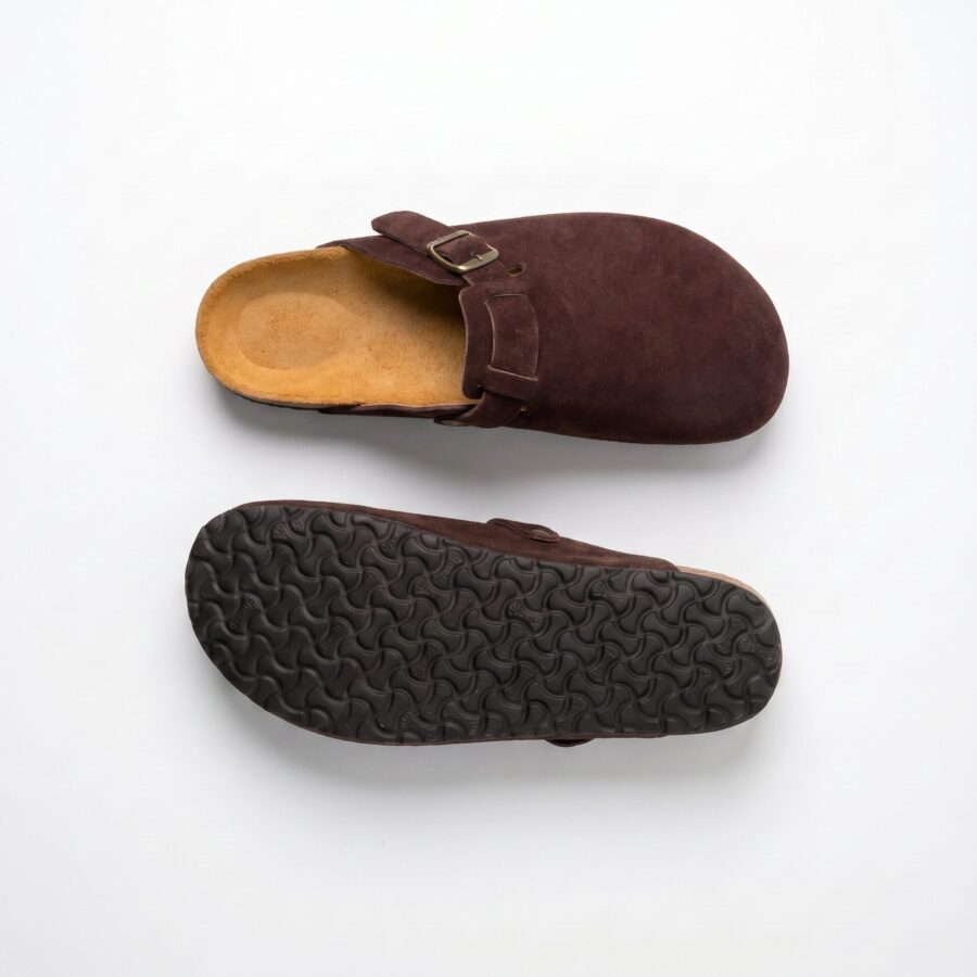 Vīriešu tumši brūnas dabīgās ādas čības/sandales WoolLando