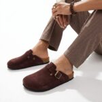 Vīriešu tumši brūnas dabīgās ādas čības/sandales WoolLando