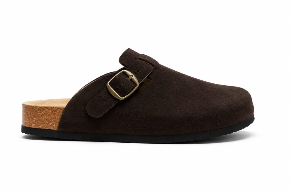Vīriešu tumši brūnas dabīgās ādas čības/sandales WoolLando