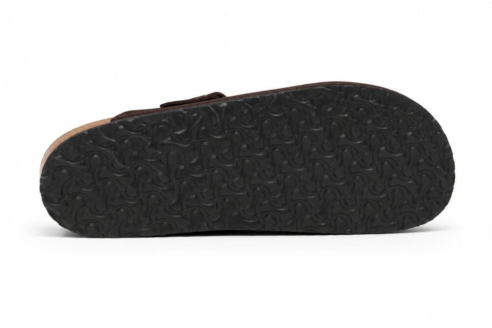 Tumši brūnas dabīgās ādas čības/sandales, WoolLando UNISEX