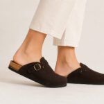 Tumši brūnas dabīgās ādas čības/sandales, WoolLando UNISEX