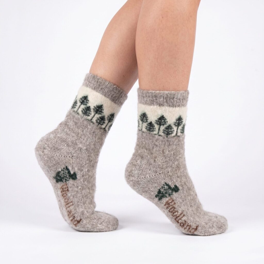 Merino vilnas zeķes GREEN TREE, WoolLando